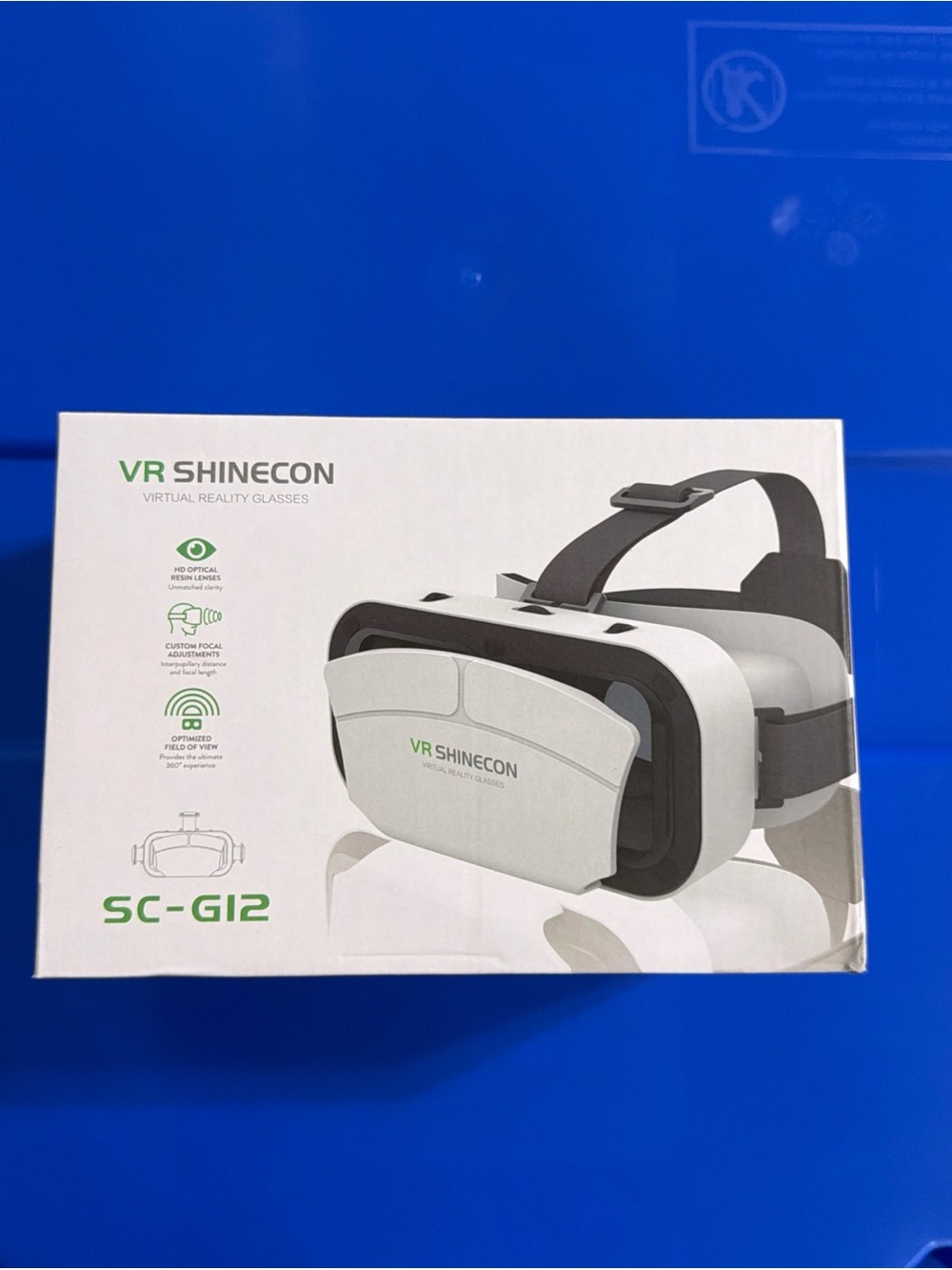 SC-G12 White VR Headset with Adjustable Straps